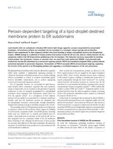 ncb3373-Peroxin-dependent targeting of a lipid-droplet-destined membrane protein to ER subdomains
