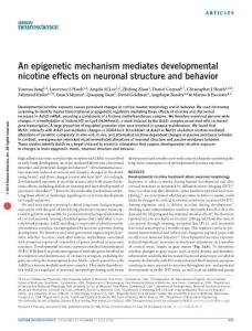 nn.4315-An epigenetic mechanism mediates developmental nicotine effects on neuronal structure and behavior