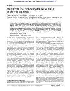 Genome Res.-2016-Weissbrod-969-79-Multikernel linear mixed models for complex phenotype prediction