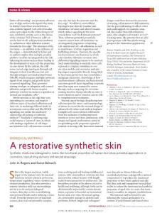 nmat4710-Biomedical materials- A restorative synthetic skin