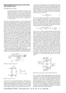 pll论文——near-threshold charge pump circuit using