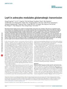 nn.4326-Lrp4 in astrocytes modulates glutamatergic transmission