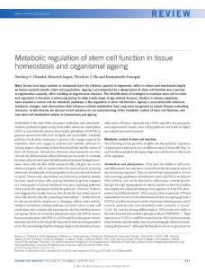 ncb3385-Metabolic regulation of stem cell function in tissue homeostasis and organismal ageing