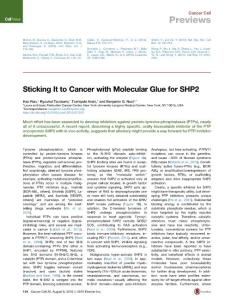Cancer Cell-2016-Sticking It to Cancer with Molecular Glue for SHP2