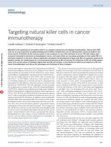ni.3518-Targeting natural killer cells in cancer immunotherapy