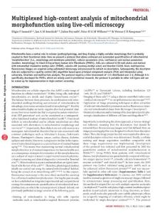 nprot.2016.094-Multiplexed high-content analysis of mitochondrial morphofunction using live-cell microscopy