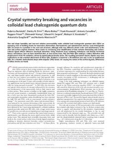 nmat4661-Crystal symmetry breaking and vacancies in colloidal lead chalcogenide quantum dots