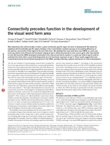 nn.4354-Connectivity precedes function in the development of the visual word form area