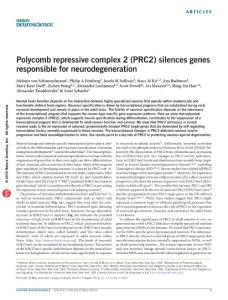 nn.4360-Polycomb repressive complex 2 (PRC2) silences genes responsible for neurodegeneration