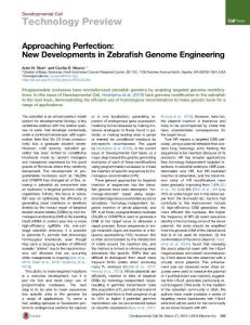 Developmental Cell-2016-Approaching Perfection- New Developments in Zebrafish Genome Engineering