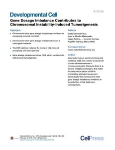 Developmental Cell-2016-Gene Dosage Imbalance Contributes to Chromosomal Instability-Induced Tumorigenesis