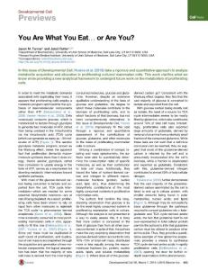 Developmental Cell-2016-You Are What You Eat… or Are You?