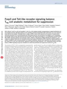 ni.3577-Foxp3 and Toll-like receptor signaling balance Treg cell anabolic metabolism for suppression