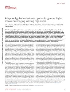 nbt.3708-Adaptive light-sheet microscopy for long-term, high-resolution imaging in living organisms