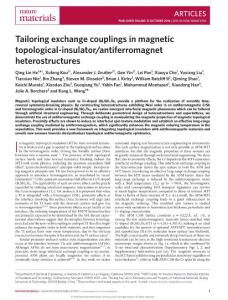 nmat4783-Tailoring exchange couplings in magnetic topological-insulator-antiferromagnet heterostructures