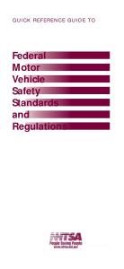 FMVSS 美国汽车安全技术法规体系标准