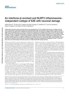nn.4421-An interferon-β-resistant and NLRP3 inflammasome–independent subtype of EAE with neuronal damage