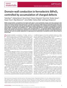 nmat4799-Domain-wall conduction in ferroelectric BiFeO3 controlled by accumulation of charged defects