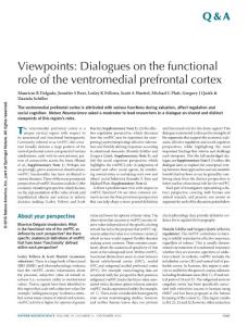 nn.4438-Viewpoints- Dialogues on the functional role of the ventromedial prefrontal cortex