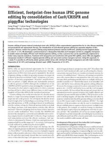 nprot.2016.152-Efficient, footprint-free human iPSC genome editing by consolidation of Cas9-CRISPR and piggyBac technologies