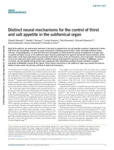 nn.4463-Distinct neural mechanisms for the control of thirst and salt appetite in the subfornical organ