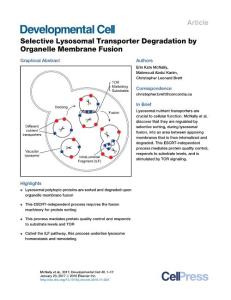 Developmental Cell-2016-Selective Lysosomal Transporter Degradation by Organelle Membrane Fusion