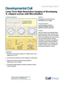 Developmental Cell-2016-Long-Term High-Resolution Imaging of Developing C. elegans Larvae with Microfluidics