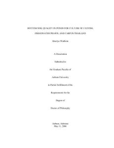 Bottom soil quality in ponds for culture of catfish, freshwater prawn, and carp in Thailand