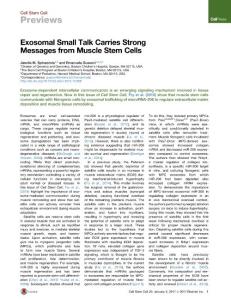 Cell Stem Cell-2017-Exosomal Small Talk Carries Strong Messages from Muscle Stem Cells