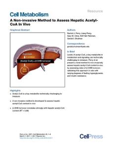 Cell Metabolism-2017-A Non-invasive Method to Assess Hepatic Acetyl-CoA In Vivo