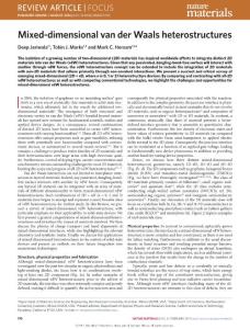 nmat4703-Mixed-dimensional van der Waals heterostructures