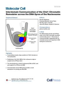 Molecular Cell-2017-Interdomain Communication of the Chd1 Chromatin Remodeler across the DNA Gyres of the Nucleosome