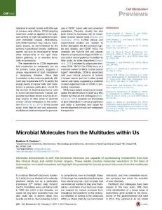 Cell Metabolism-2017-Microbial Molecules from the Multitudes within Us
