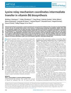 nchembio.2273-Lysine relay mechanism coordinates intermediate transfer in vitamin B6 biosynthesis