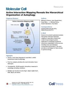 Molecular Cell-2017-Active Interaction Mapping Reveals the Hierarchical Organization of Autophagy