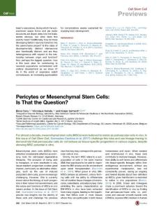 Cell Stem Cell-2017-Pericytes or Mesenchymal Stem Cells Is That the Question