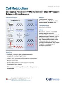Cell Metabolism-2017-Excessive Respiratory Modulation of Blood Pressure Triggers Hypertension