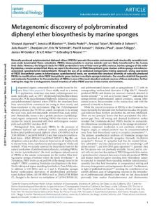nchembio.2330-Metagenomic discovery of polybrominated diphenyl ether biosynthesis by marine sponges