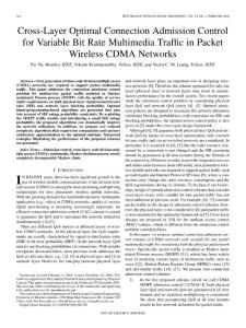Cross-Layer optimal connection admission control for variable bit rate multimedia traffic in packet wireless CDMA networks