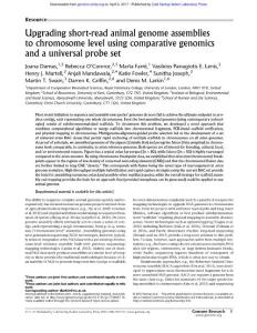 Genome Res.-2016-Damas-Upgrading short-read animal genome assemblies to chromosome level using comparative genomics and a universal probe set
