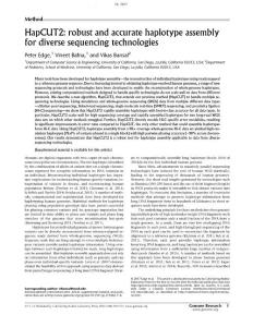 Genome Res.-2016-Edge-HapCUT2 robust and accurate haplotype assembly for diverse sequencing technologies