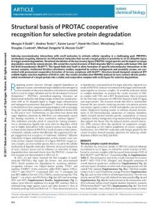 nchembio.2329-Structural basis of PROTAC cooperative recognition for selective protein degradation