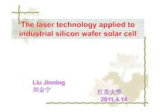 Laser Technology Applied to Industrial Silicon Wafer Solar Cell