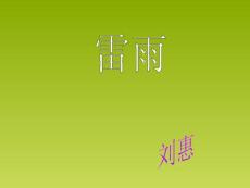 新课标人教版第四册语文雷雨优秀课件下载