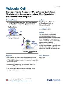 Molecular Cell-2017-Glucocorticoid Receptor MegaTrans Switching Mediates the Repression of an ERα-Regulated Transcriptional Program