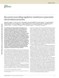 ng.3861-Recurrent noncoding regulatory mutations in pancreatic ductal adenocarcinoma