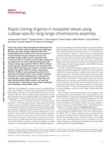 nbt.3877-Rapid cloning of genes in hexaploid wheat using cultivar-specific long-range chromosome assembly
