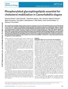 nchembio.2347-Phosphorylated glycosphingolipids essential for cholesterol mobilization in Caenorhabditis elegans