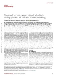 nbt.3880-Single-cell genome sequencing at ultra-high-throughput with microfluidic droplet barcoding