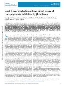 nchembio.2388-Lipid II overproduction allows direct assay of transpeptidase inhibition by β-lactams